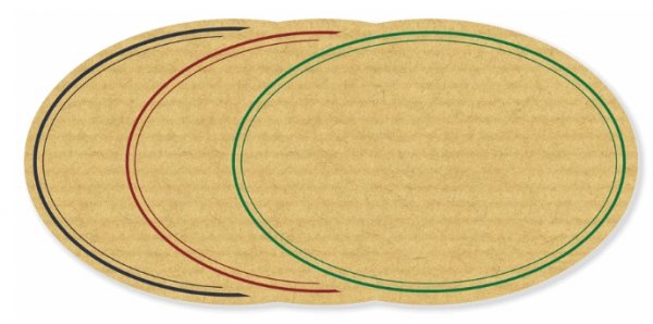 Etiketten natur klein, 37x54 mm Doppellinie